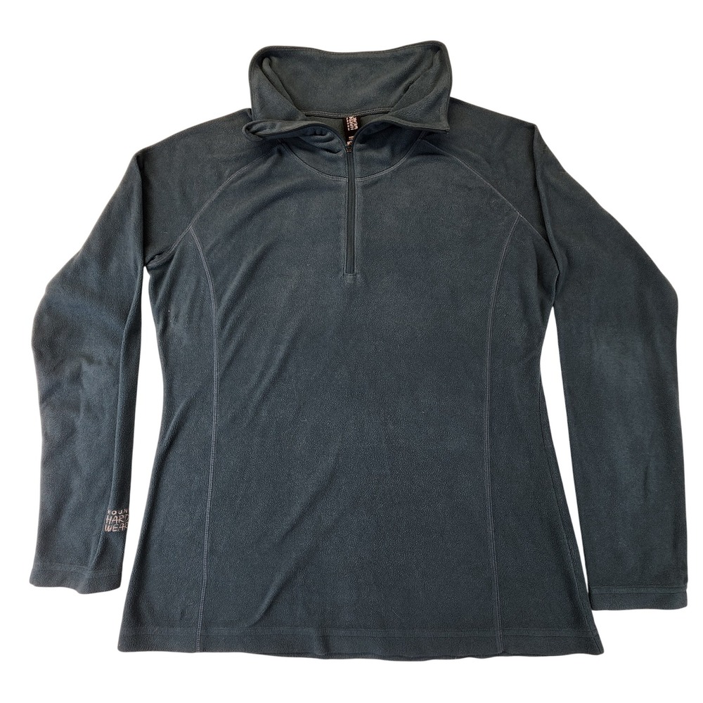 Mountain Hardwear Womens L Fleece Quarter Zip Pullover Teal Blue Large L